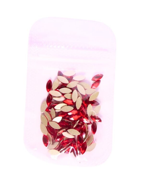 GEMAS CRISTAL COLORES 1/ 25 PZ (ROJO)