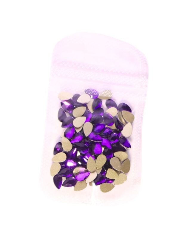 GEMAS CRISTAL COLORES 2  25 PZ (MORADO)