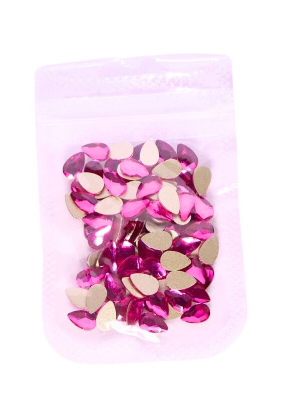GEMAS CRISTAL COLORES 2/ 25 PZ (ROSA)