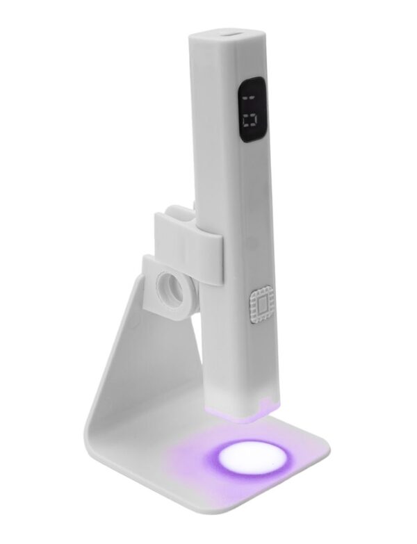 LAMPARA PARA UÑAS PORTATIL CON BASE BLANCA