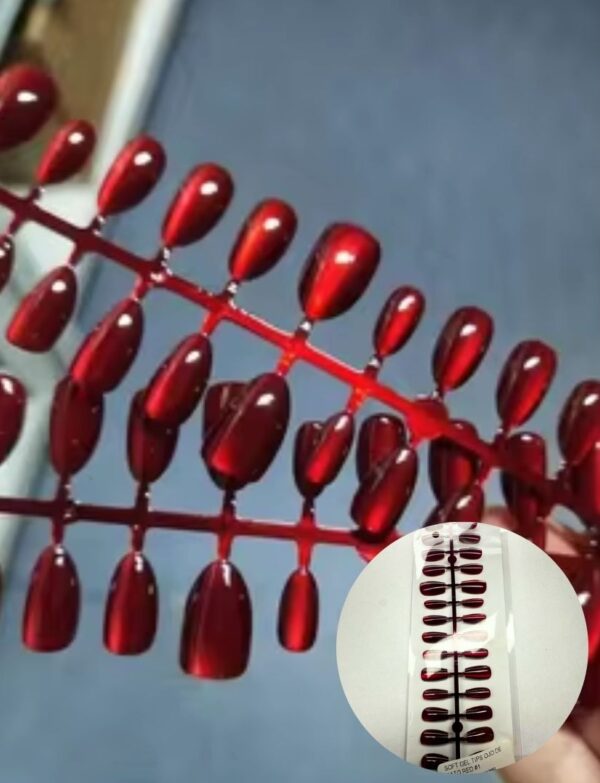 SOFT GEL TIPS OJO DE GATO RED #1