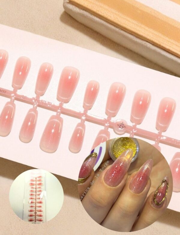 SOFT GEL TIPS OJO DE GATO SILVER & NUDE #3